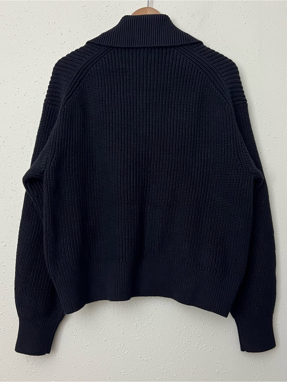New Everlane THE FULL-ZIP SWEATER IN EVERYDAY COTTON Black Size M - Picture 4 of 12